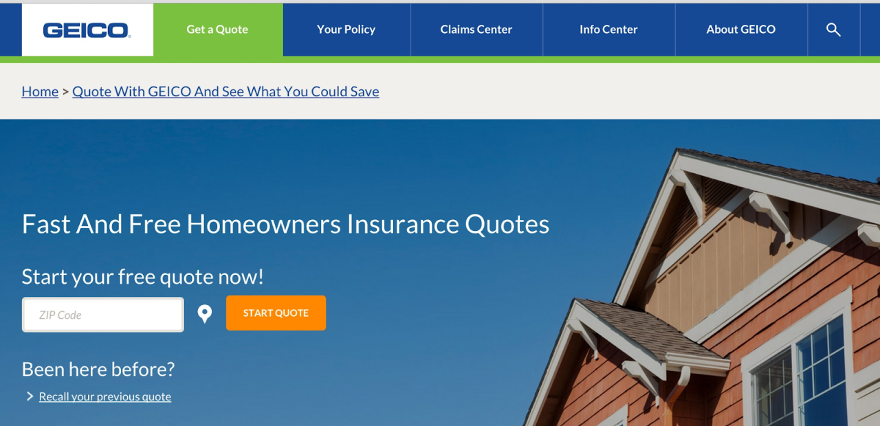 Insurance geico homeowners